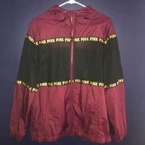 {PINK Victoria’s Secret} Maroon Anorak Mesh Jacket